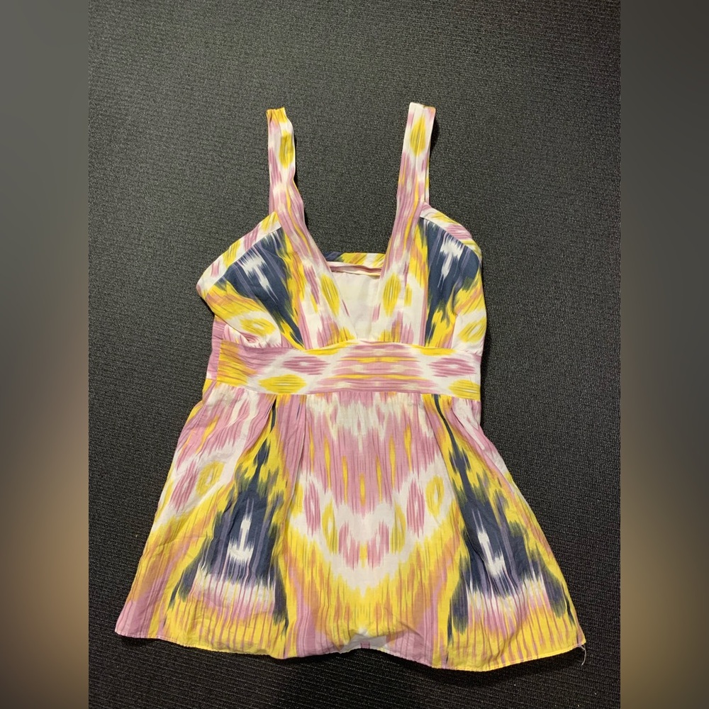 James Coviello‎ Silk Cotton Sleeveless Flowy Top